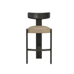 Alternative view of Horton Bar Stool in Dark Brown Finish