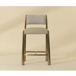 Alternative view of Bayard Counter Stool in Antique Brass Finish