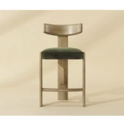 Alternative view of Horton Counter Stool in Rustic Oak Finish