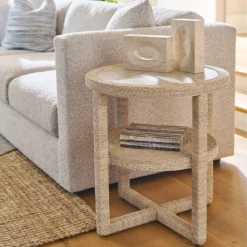 Alternative view of Abaca Round Side Table