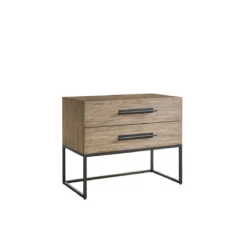 Boulder Metal Base Nightstand