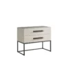 River Rock Metal Base Nightstand