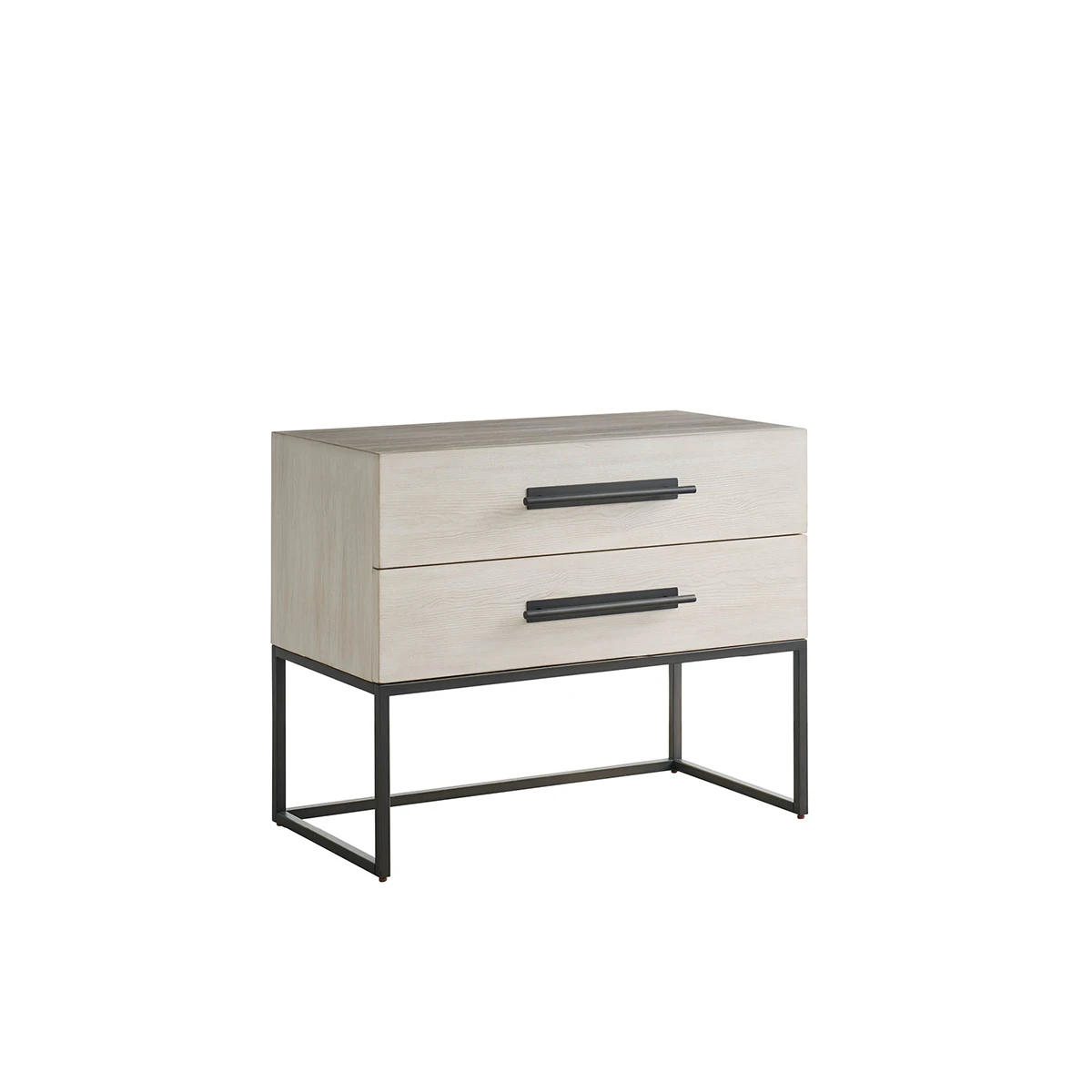 River Rock Metal Base Nightstand