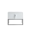 River Rock Metal Base Nightstand - Image 3