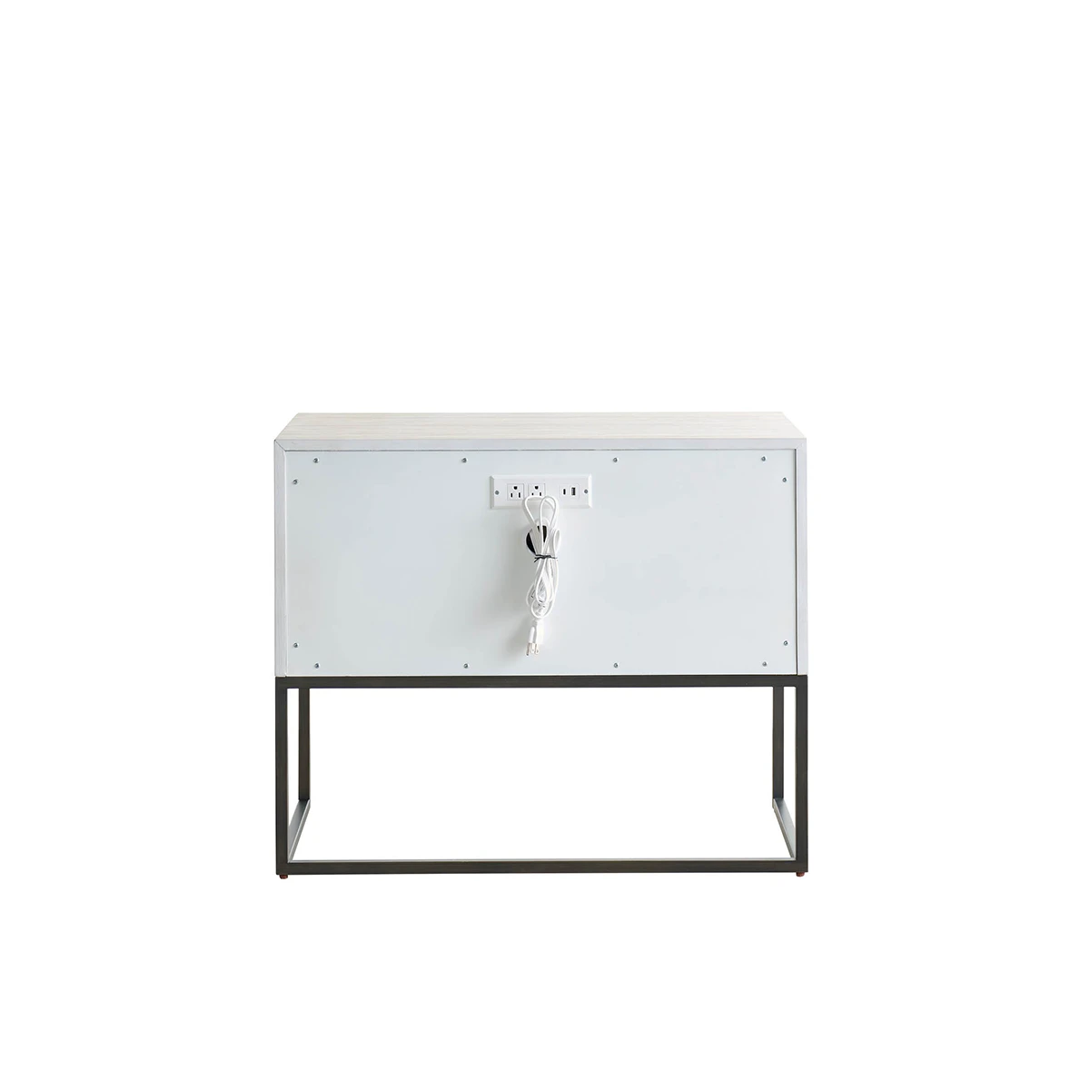 River Rock Metal Base Nightstand - Image 3