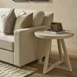 Alternative view of River Rock Round Side Table