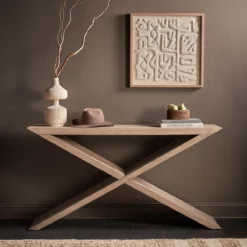 Alternative view of Boulder Cross Console Table