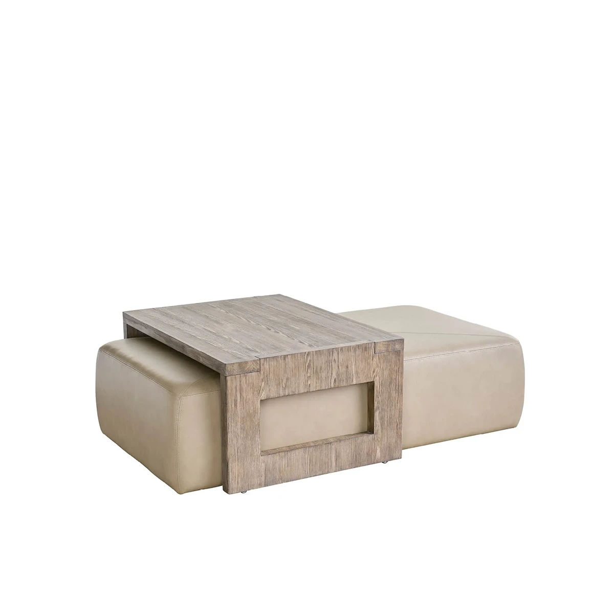 Boulder Coffee Table With Ottoman
