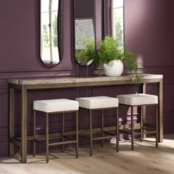 Alternative view of Brindle Console Table with Stools