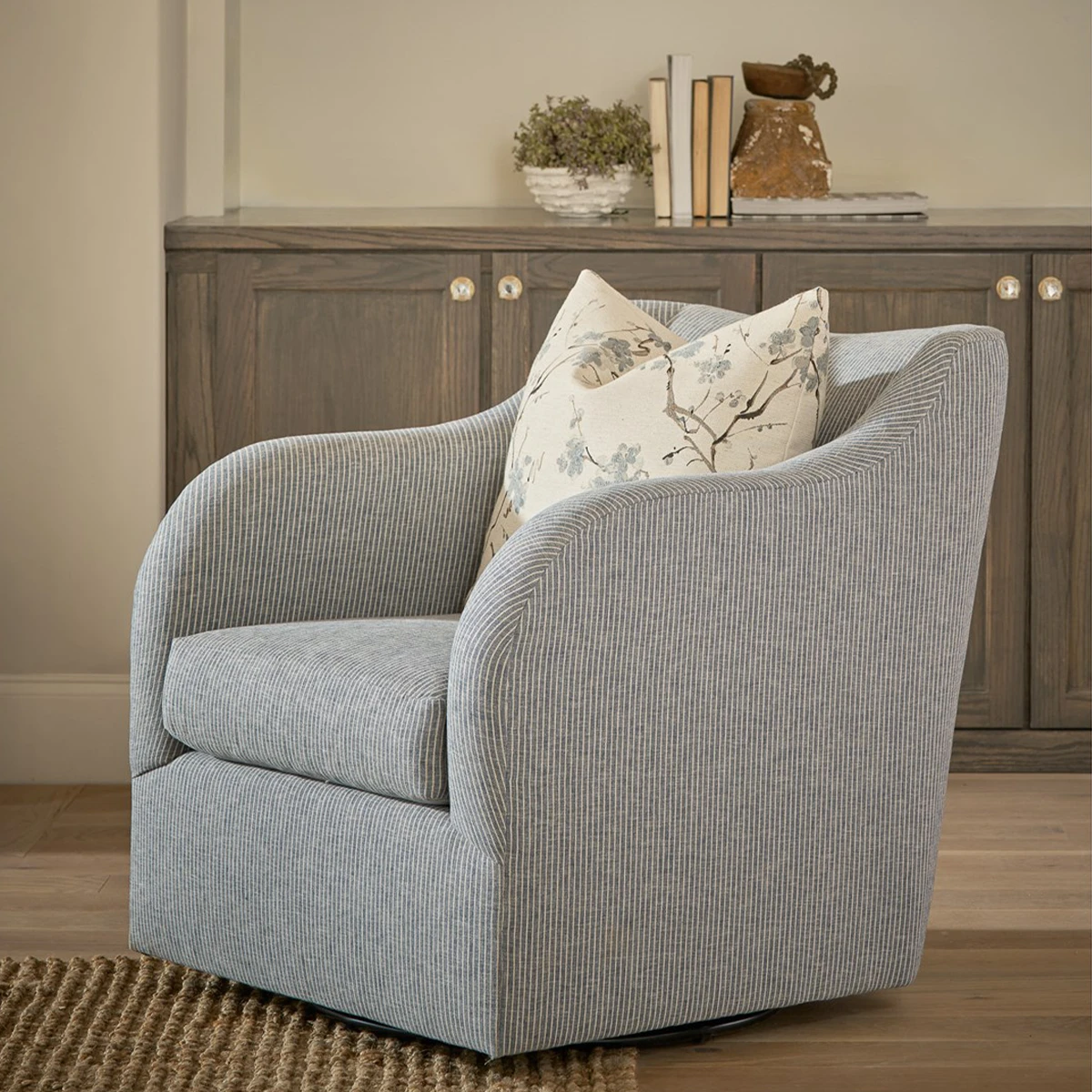 Camille Swivel Accent Chair - Image 2