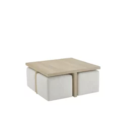 Dockside Coffee Table with Ottomans