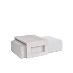 River Rock Coffee Table WIth Ottoman
