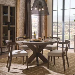 Alternative view of Boulder Round Dining Table