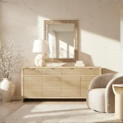 Alternative view of Asana Slatted Mirror