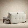 Cubed Sofa Bed with Dark Wood Legs - Image 5