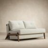 Cubed Sofa Bed with Dark Wood Legs - Image 4