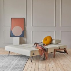 Alternative view of Cubed Sofa Bed with Dark Wood Legs
