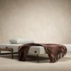 Cubed Sofa Bed with Dark Wood Legs - Image 3