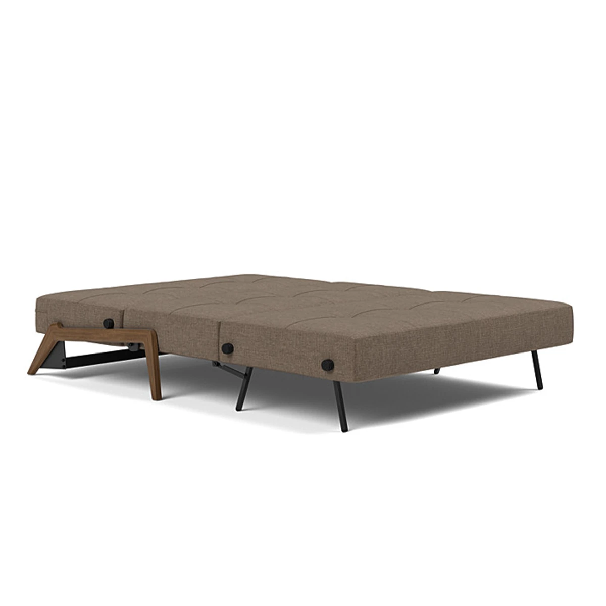 Cubed Sofa Bed with Dark Wood Legs - Image 7