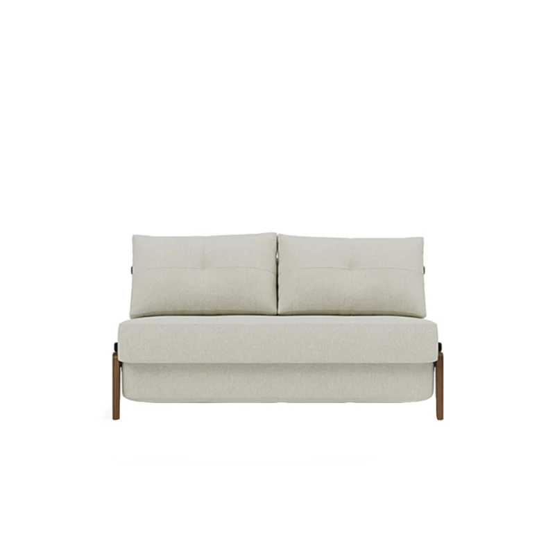 Cubed Sofa Bed with Dark Wood Legs