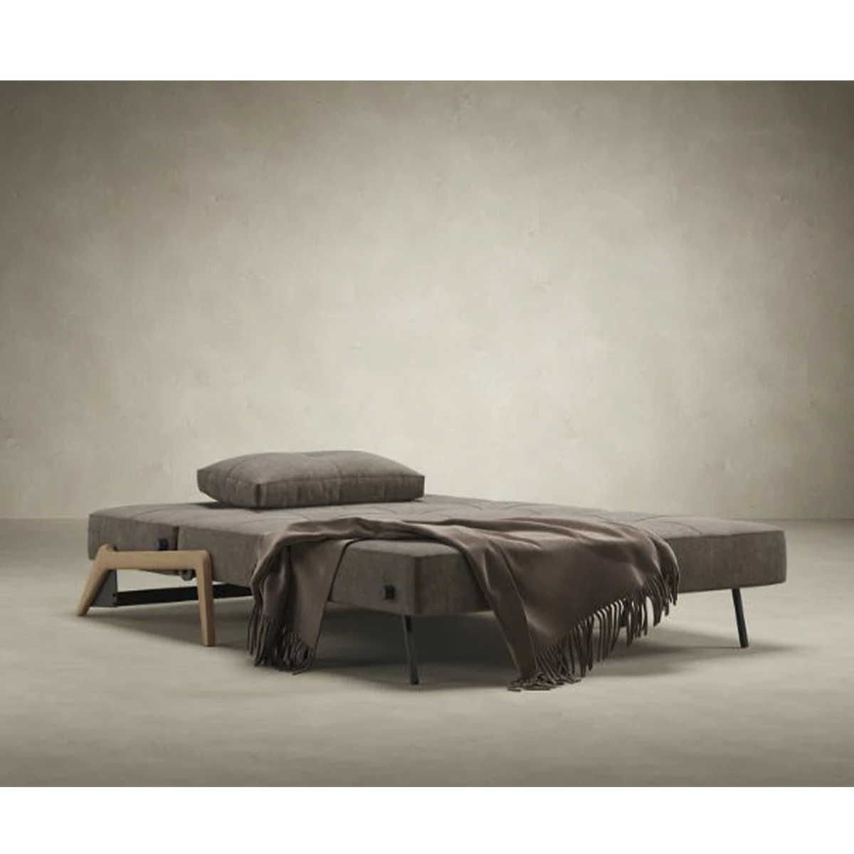 Cubed Sofa Bed with Light Wood Legs - Image 3