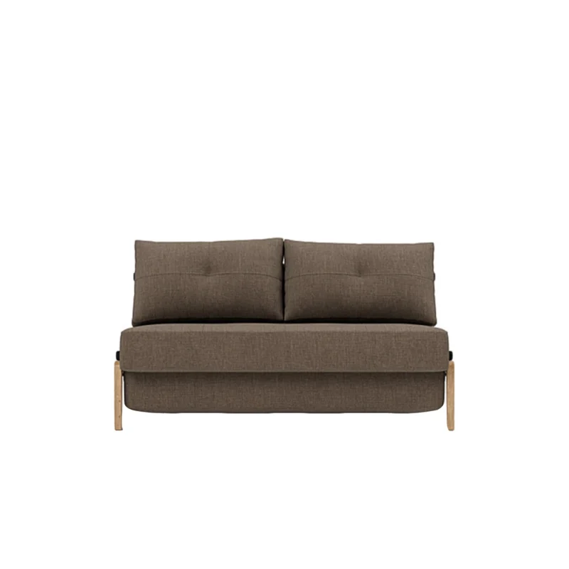 Cubed Sofa Bed with Light Wood Legs