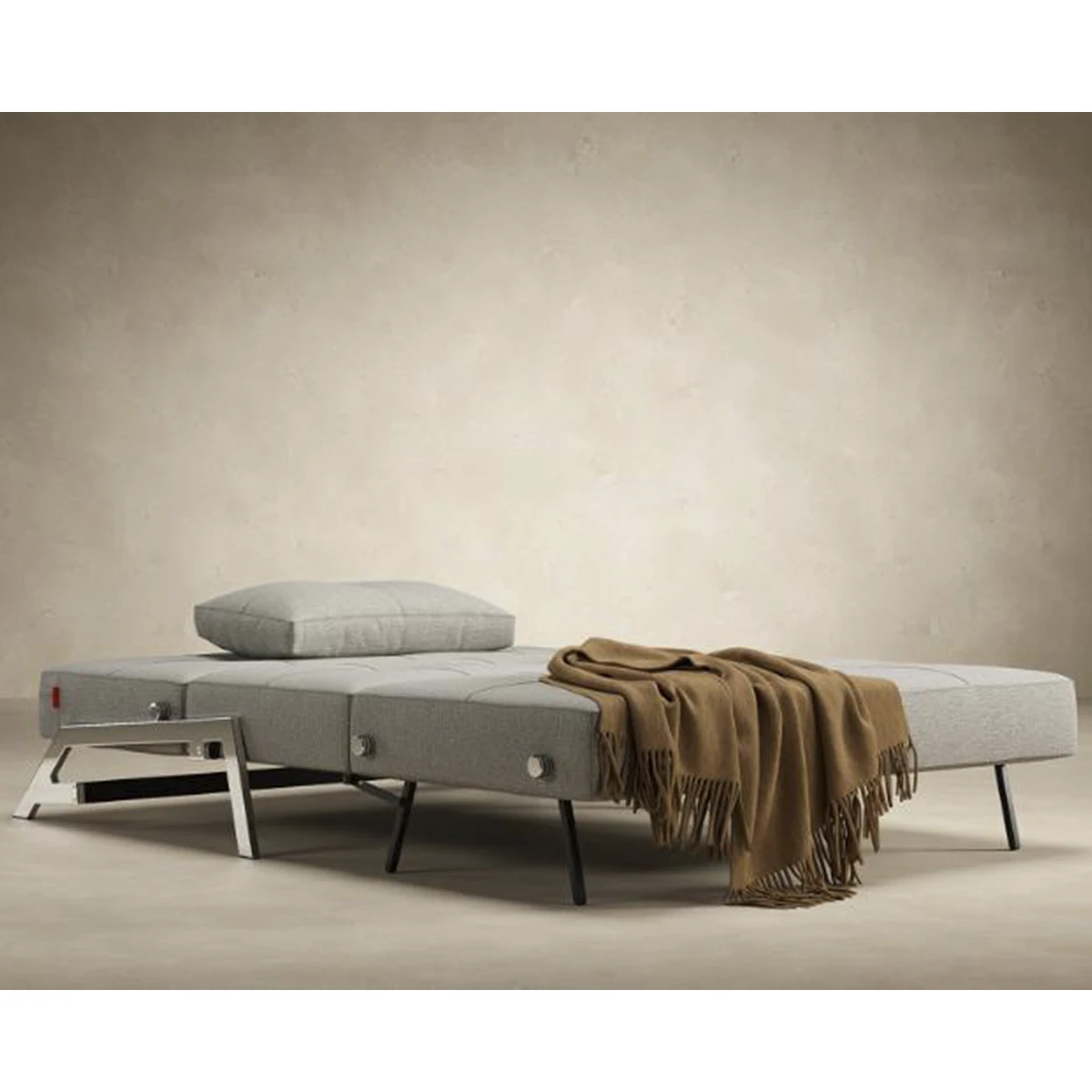 Cubed Sofa Bed with Chrome Legs - Image 2