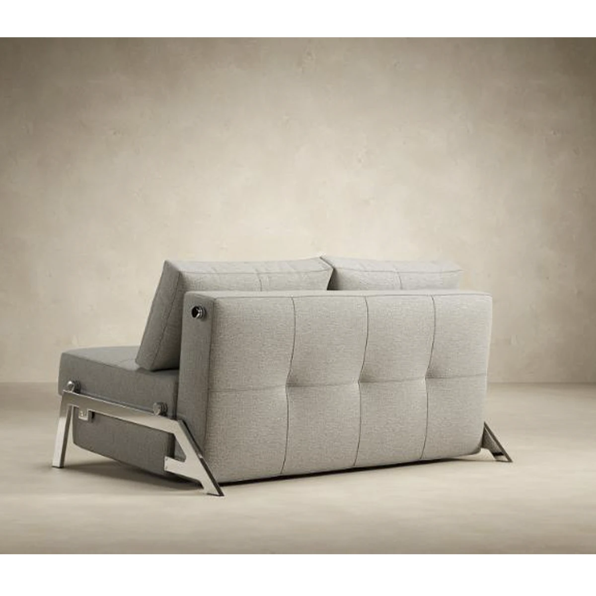 Cubed Sofa Bed with Chrome Legs - Image 4