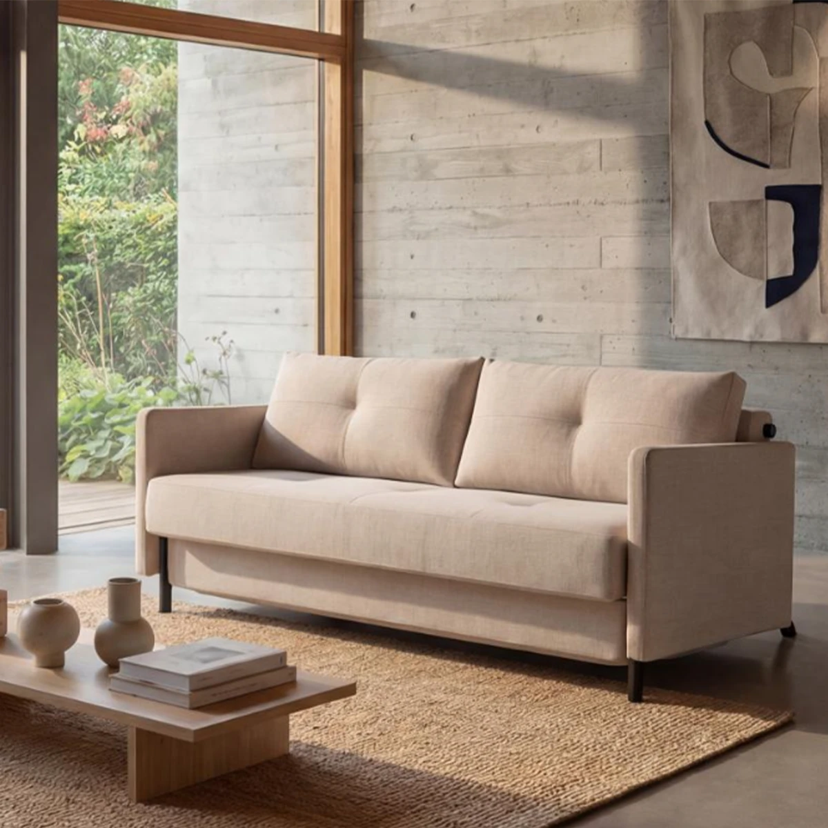 Cubed Sofa Bed With Arms - Image 3