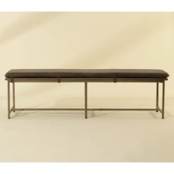 Alternative view of Zancor Bench in Antique Brass Finish