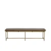 Zancor Bench in Antique Brass Finish