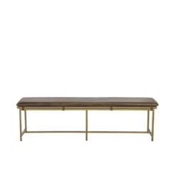 Zancor Bench in Antique Brass Finish