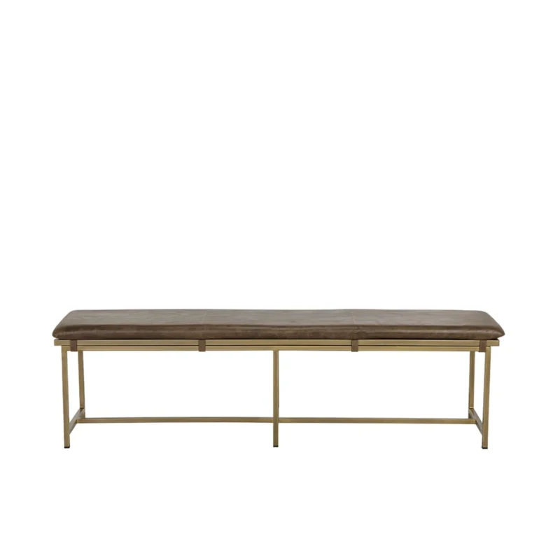 Zancor Bench in Antique Brass Finish